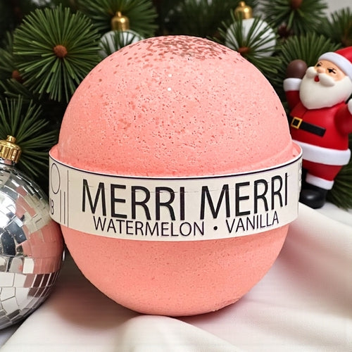 Marry Christmas Watermelon Vanilla Large Bath Bomb - 8oz