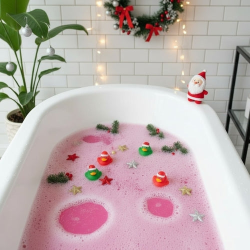 Marry Christmas Watermelon Vanilla Large Bath Bomb - 8oz